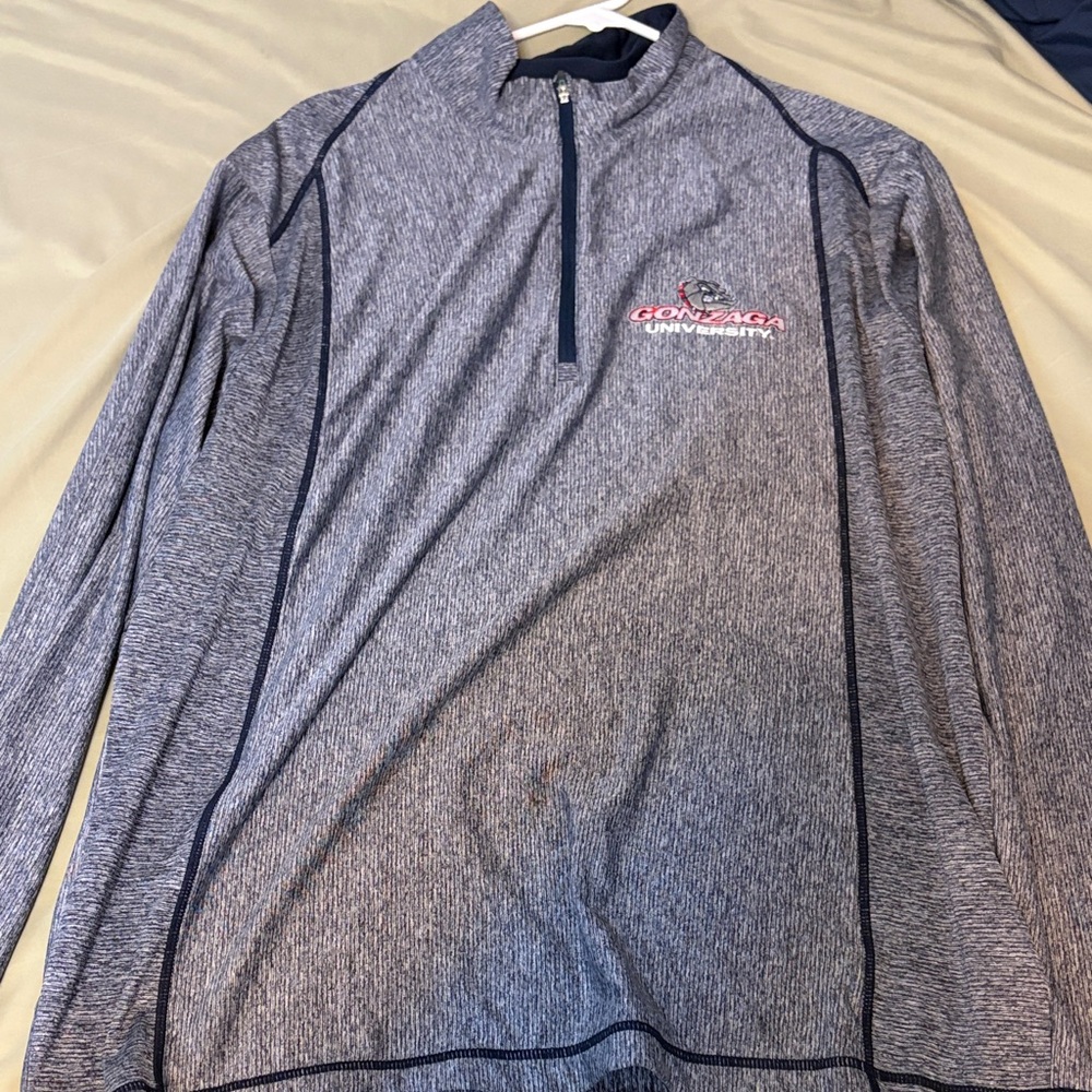 Gonzaga Antigua Navy and Gray Pullover